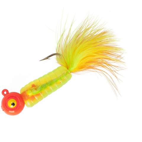 Lindy Fuzz-E-Grub 1/8 oz. - Yellow Orange (2 Pack) - Precision Fishing