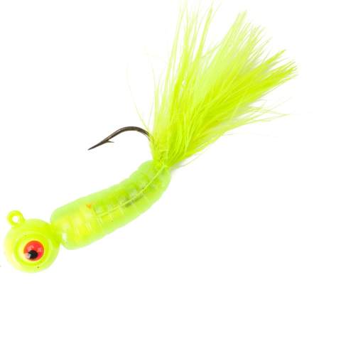 Lindy Fuzz-E-Grub 1/8 oz. - Hot Yellow (2 Pack) - Precision Fishing