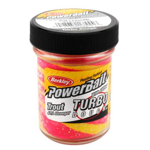 Berkley PowerBait Glitter Turbo Dough - Pink Lemonade (1.8 oz. Jar