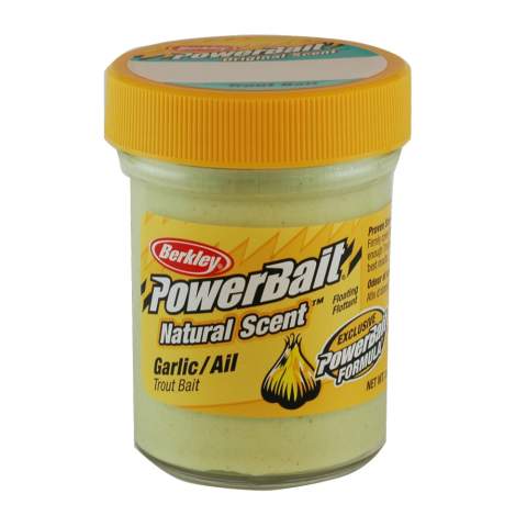 Berkley PowerBait Natural Scent Trout Bait - Garlic (1.8 oz. Jar) -  Precision Fishing