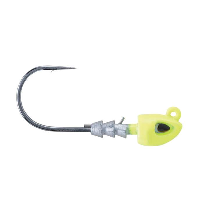 Berkley Fusion19 Swimbait Jighead 1/4 oz. with #4/0 Hook - Chartreuse (3  Pack) - Precision Fishing