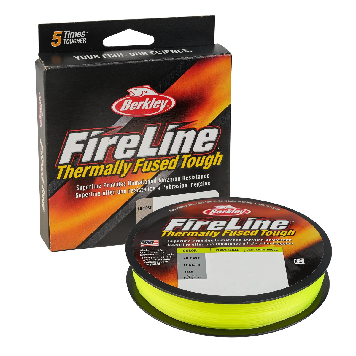 Berkley Fireline 10 lb. Flame Green - 300 Yds - Precision Fishing