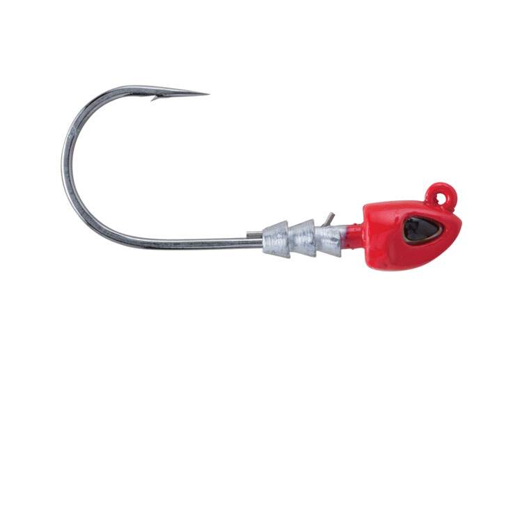 Berkley Fusion19 Swimbait Jighead 3/8 oz. with #4/0 Hook - Red (3 Pack) - Precision Fishing Berkley Fusion19 Swimbait Jighead 3/8 oz. with #4/0 Hook - Red (3 Pack) - Precision Fishing