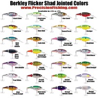 Berkley Flicker Shad Jointed #7 - Black Silver - Precision Fishing