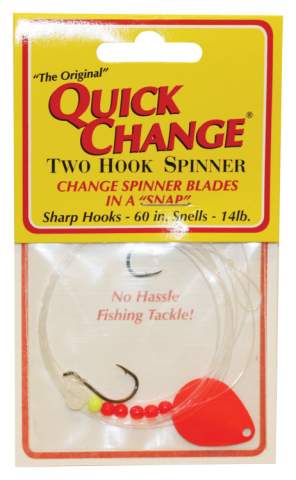 Quick Change Spinner Rig #2 Colorado Orange Blade, Double Black/Nickel Hooks  - Qty 1 - Precision Fishing