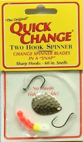 Quick Change Spinner Rig #2 Colorado Hammered Nickel Blade, Double