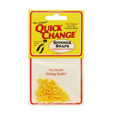 Quick Change Original Medium Clevis Spinner Snap, Yellow - 25 Pack -  Precision Fishing