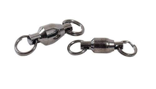 Spro Ball Bearing Swivel With 2 Split Rings #1 - Black (5 Pack) - Precision  Fishing