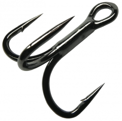 Gamakatsu Short Shank Extra Wide Gap Treble Hook #2 - Ns Black (6 Pack) -  Precision Fishing