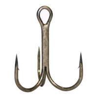 Details about   VMC 9650 Round Bend Treble Hooks Size 1 Pack of 25 9650BZ-01 Bronze 1X Strong