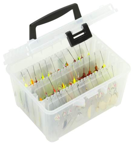 Plano Hydro-Flo Spinnerbait Box With 3 Adjustable Racks - Clear