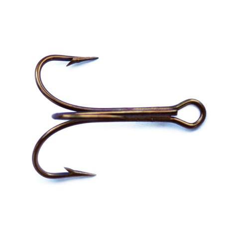Mustad 3551 Treble Hook #6 - Bronze (25 Pack) - Precision Fishing