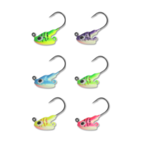 NORTHLAND TACKLE Weedless Fire-Ball Jig – 1/8 Oz, Size 1/0 Hook, 2 Pack, UV Purple Tiger