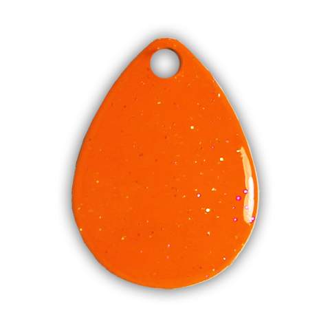 Colorado #3 Orange Crystal Spinner Blade - 10 Pack - Precision Fishing