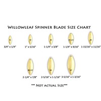 Willowleaf #2 Gold Plated Spinner Blade - 10 Pack - Precision Fishing
