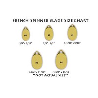 French #1 White Painted Spinner Blade - 10 Pack - Precision Fishing
