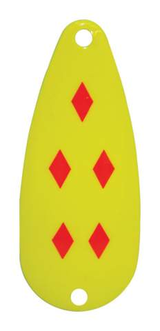 Casting Spoon 1/2 oz. Yellow with 5 Orange Diamonds - 2 Pack - Precision  Fishing