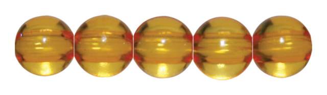 Transparent Acrylic Orange Round Beads, 4mm - 100 Pack - Precision Fishing